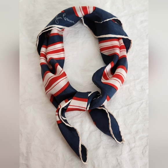 Vintage Accessories - Striped Silk Scarf